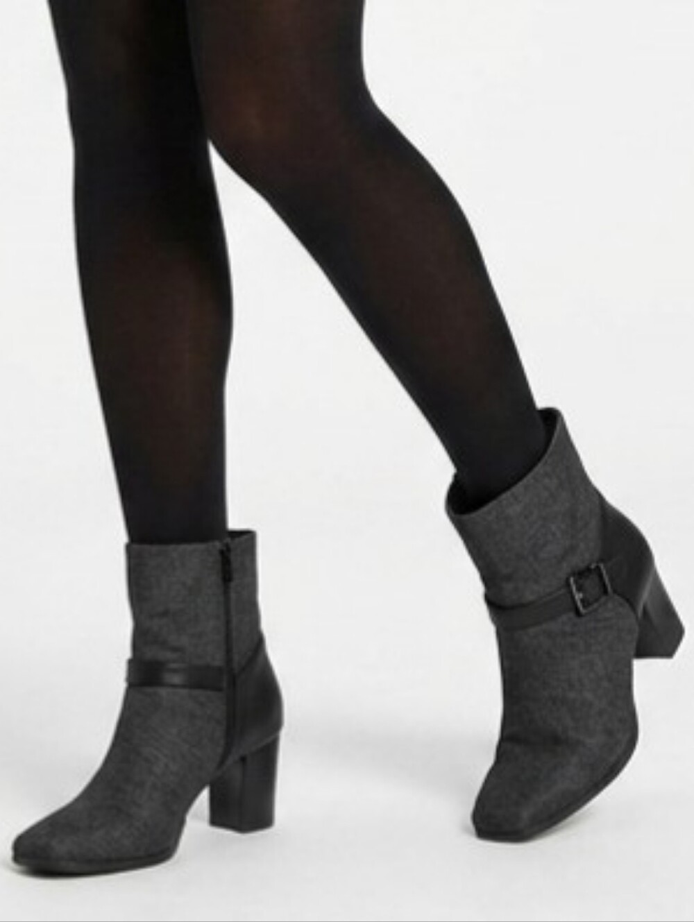 Aerosoles Women's Boots Buckle Ankle Grey Pre-owned 10